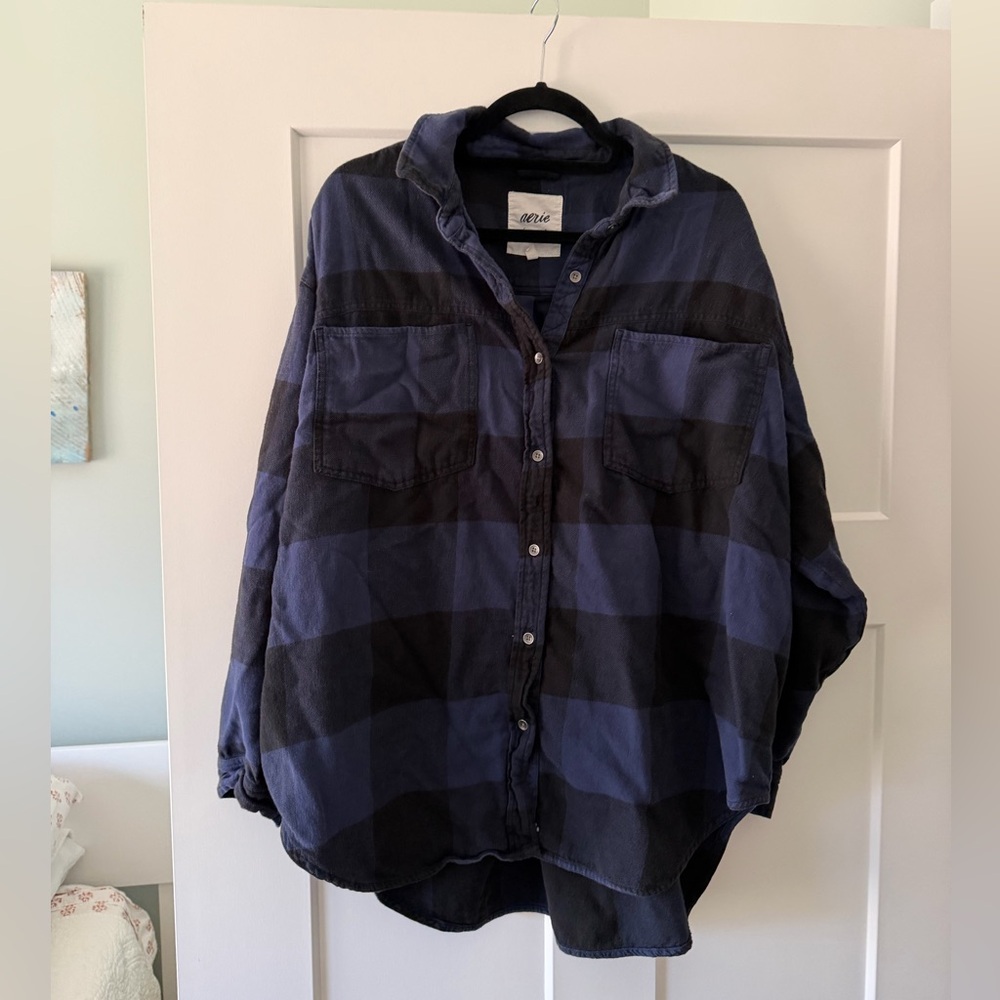 Aerie Anytime Fave Flannel Shirt size XL